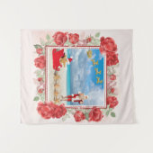 Tropische kerstwandtapijt wandkleed (Voorkant (horizontaal))