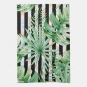 Tropische keukenhanddoek met Leaf Kitchen (Verticaal)