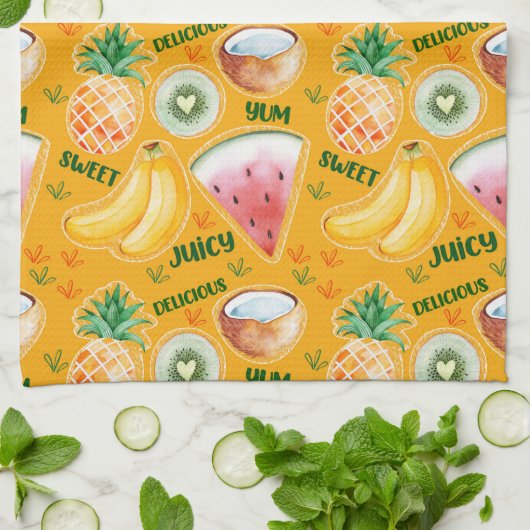 Tropische keukenhanddoeken voor fruit (Gevouwen)