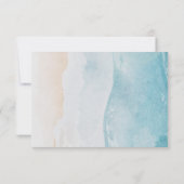 Tropische kever-strand bruiloft RSVP kaartje (Achterkant)