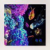 Tropische kieuwkoraalzeebaars Anthias vis Legpuzzel (Horizontaal)