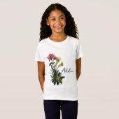 Tropische kikker en Lily Botanical Floral Art T-shirt (Voorkant volledig)