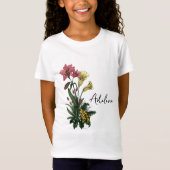 Tropische kikker en Lily Botanical Floral Art T-shirt (Voorkant)