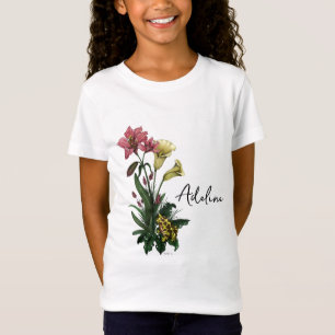 Tropische kikker en Lily Botanical Floral Art T-shirt