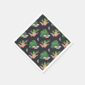 Tropische kikker en vlinderpatroonpatroon servet (Hoek)