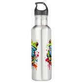 Tropische Kikker Waterfles - Kleurrijke Kikker Pri Waterfles (Achterkant)