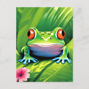 Tropische kikkerkunst briefkaart