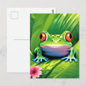 Tropische kikkerkunst briefkaart (Voorkant / Achterkant)