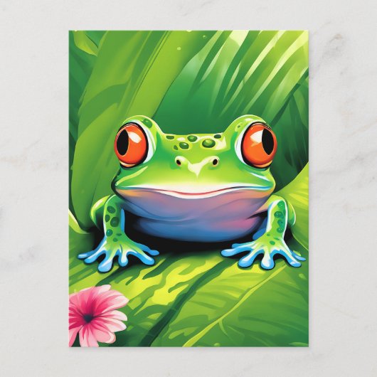 Tropische kikkerkunst briefkaart (Voorkant)