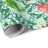 Tropische kikkers Bamboe Cadeaupapier (Rol Hoek)