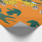 Tropische kikkers cadeaupapier (Hoek)