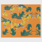 Tropische kikkers cadeaupapier (Vlak)