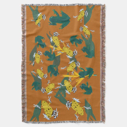 Tropische kikkers deken (Voorkant Verticaal)