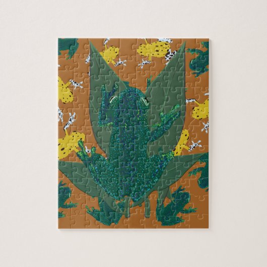 Tropische kikkers legpuzzel (Verticaal)