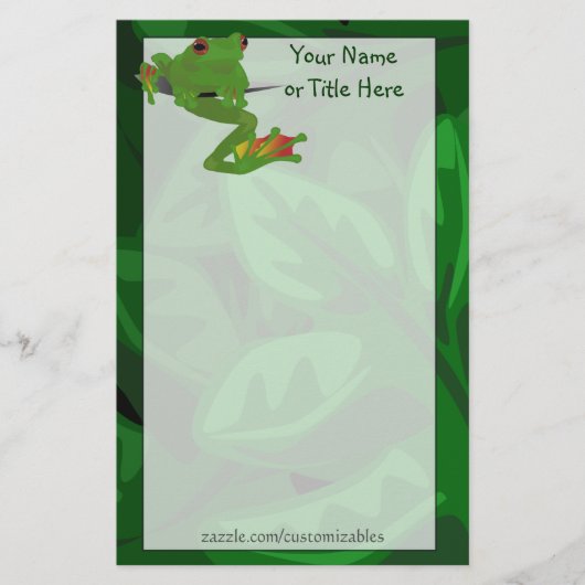Tropische kikkervisserij briefpapier (Voorkant)