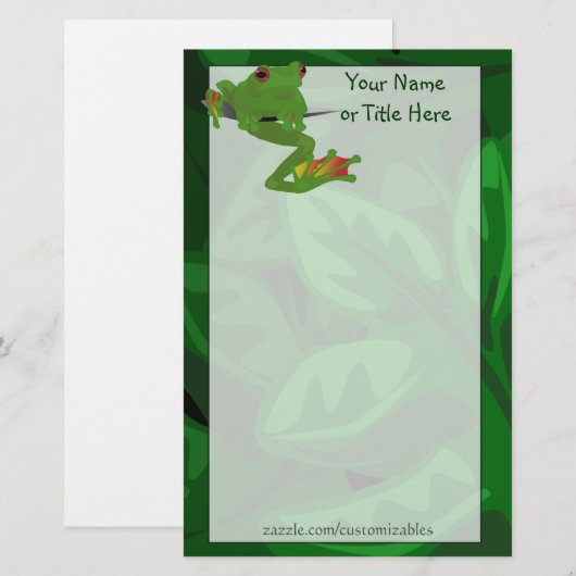 Tropische kikkervisserij briefpapier (Voorkant / Achterkant)