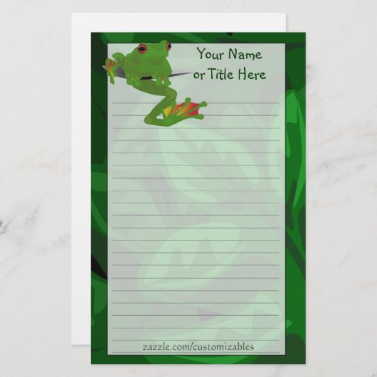Tropische kikkervisserij briefpapier (Voorkant / Achterkant)