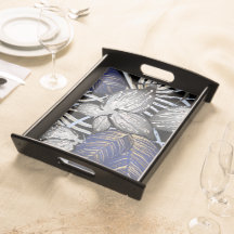 Tropische klasse is een blauwe, zilveren en gouden