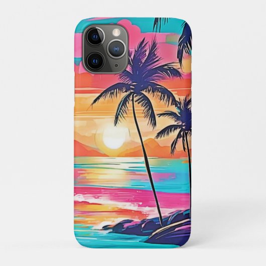 Tropische kleur Glow Sunset Design Case-Mate iPhone Case (Achterkant)