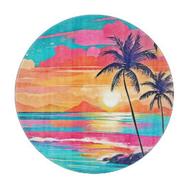Tropische kleur Glow Sunset Design Snijplank