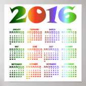 Tropische Kleuren 2016 Kalender Poster (Voorkant)