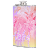 Tropische Kleuren Aloha Palmboom Heupfles (Links)