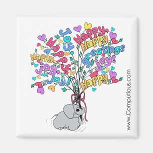 TROPISCHE KLEUREN BOEKET VAN GOEDE WENSEN Magneet