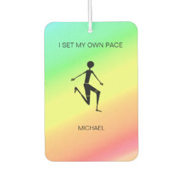 Tropische kleuren en Geweldige Silhouette Athlete Luchtverfrisser