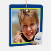 Tropische kleuren Seashells kerstfoto's Ornament (Rechts)