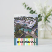 Tropische kleuren van Bermuda Briefkaart (Staand voorkant)