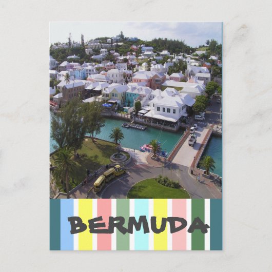 Tropische kleuren van Bermuda Briefkaart (Voorkant)