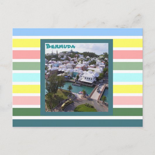 Tropische kleuren van Bermuda Briefkaart (Voorkant)