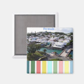 Tropische kleuren van Bermuda Magneet (Voorkant / Achterkant)