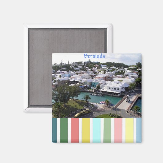 Tropische kleuren van Bermuda Magneet (Voorkant / Achterkant)