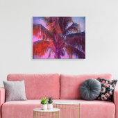 Tropische kleurengolven — Verrekte canvasafdruk Canvas Afdruk (Insitu (Woonkamer))