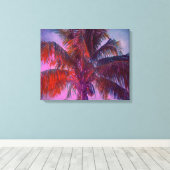 Tropische kleurengolven — Verrekte canvasafdruk Canvas Afdruk (Insitu (Houten vloer))