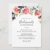 Tropische kleurige bridesmaids Luncheon Shower Kaart (Voorkant)