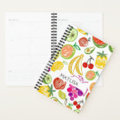 Tropische kleurige fruitmeisje, tiendy naam op maa planner (Display)