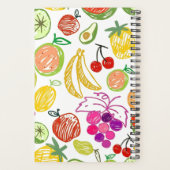 Tropische kleurige fruitmeisje, tiendy naam op maa planner (Achterkant)