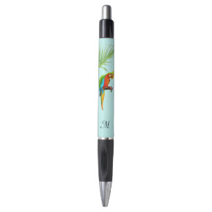 Tropische Kleurrijke Ara Vogel & Monogram Pen