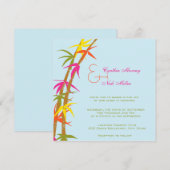 Tropische Kleurrijke Bamboe Bruiloft Uitnodiging (Voorkant / Achterkant)