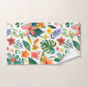 Tropische kleurrijke bloemen bad handdoek (Handdoek)