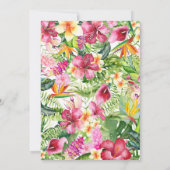 Tropische kleurrijke bloemen verjaardagsfeest elk  kaart (Achterkant)