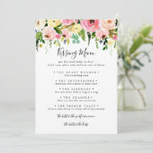 Tropische kleurrijke bruiloft menu Spel Kaart (Staand voorkant)