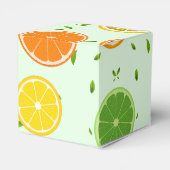 Tropische kleurrijke Citrus ZOMER Sinaasappel citr Bedankdoosjes (Achterkant)