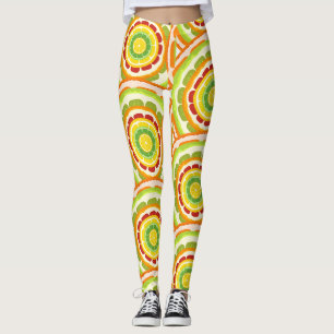 Tropische kleurrijke Citrus ZOMER Sinaasappel citr Leggings