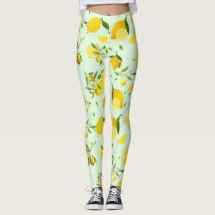 Tropische kleurrijke Citrus ZOMER Sinaasappel citr Leggings