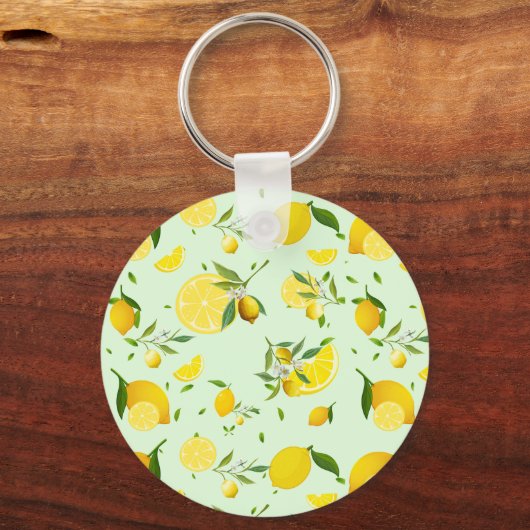 Tropische kleurrijke Citrus ZOMER Sinaasappel citr Sleutelhanger (Voorkant)