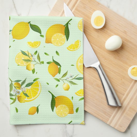 Tropische kleurrijke Citrus ZOMER Sinaasappel citr Theedoek (Quarter Fold)