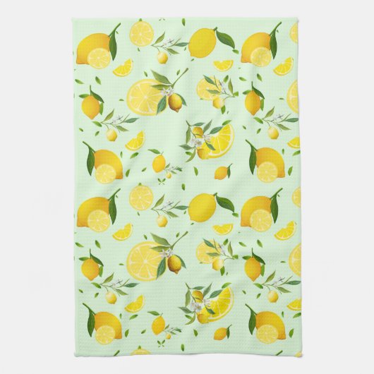 Tropische kleurrijke Citrus ZOMER Sinaasappel citr Theedoek (Verticaal)